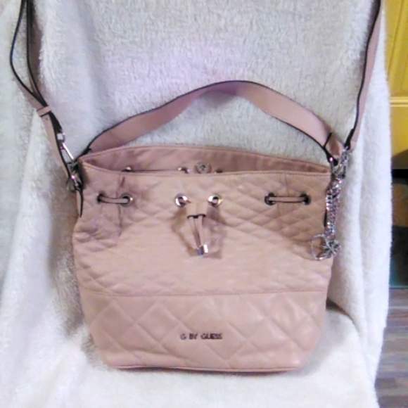 G by Guess Handbags - G by Guess pastel pink women's large shoulder bag with hand strap